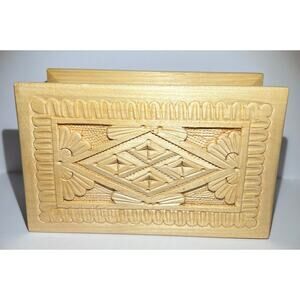 Hand Carved Wooden Book